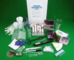 picture that displays the contents of the QSL Advanced MicroChem kit